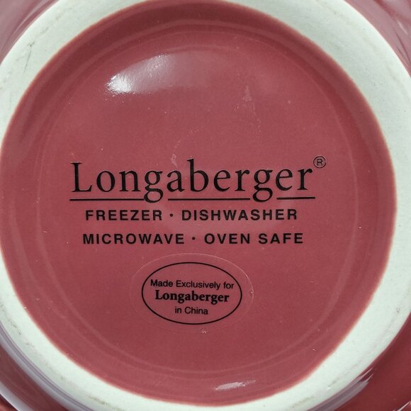 Longaberger Woven Reflections Paprika 9" Serving Bowl Large Round Mixing Bowl - Picture 6 of 7